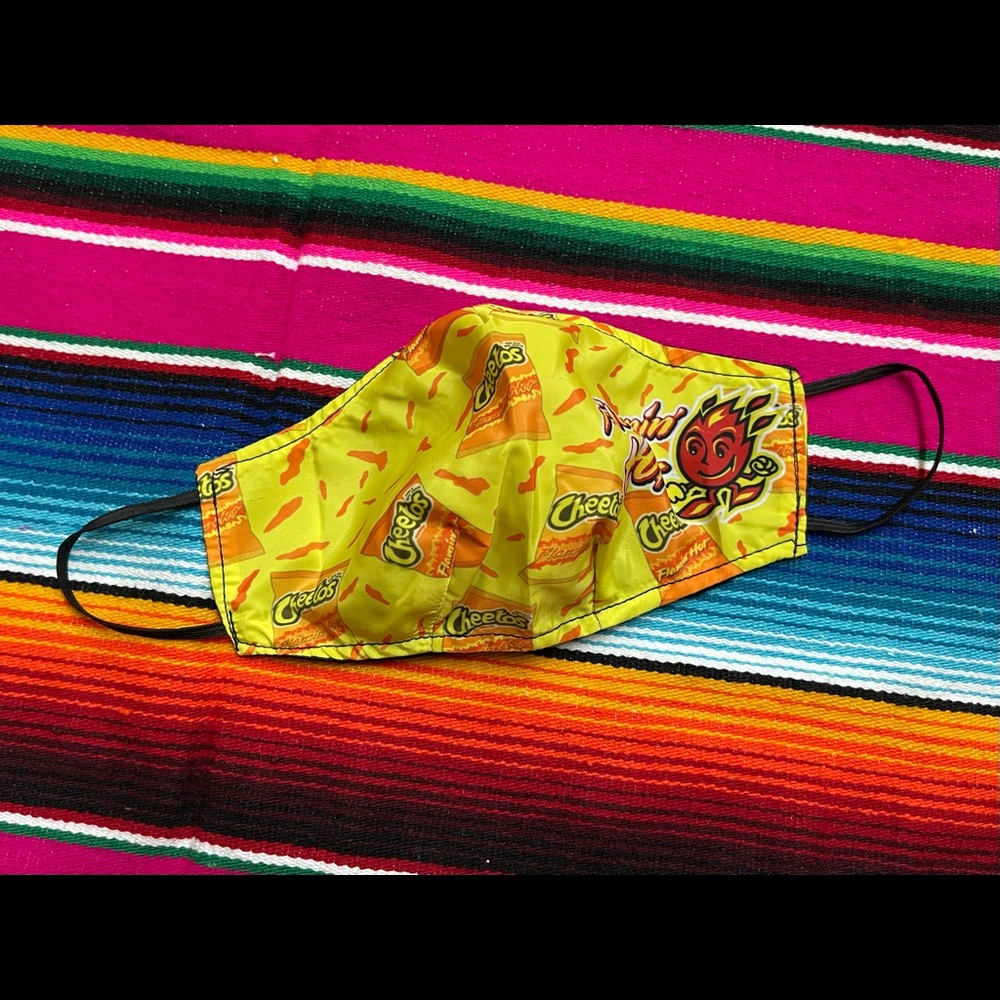 Flamin Hot Cheetos face mask